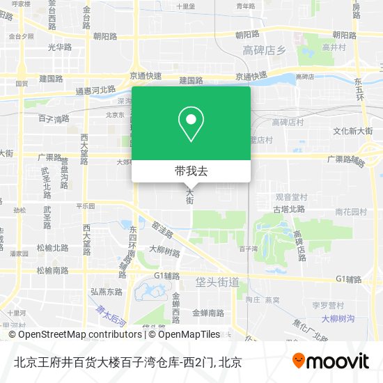 北京王府井百货大楼百子湾仓库-西2门地图