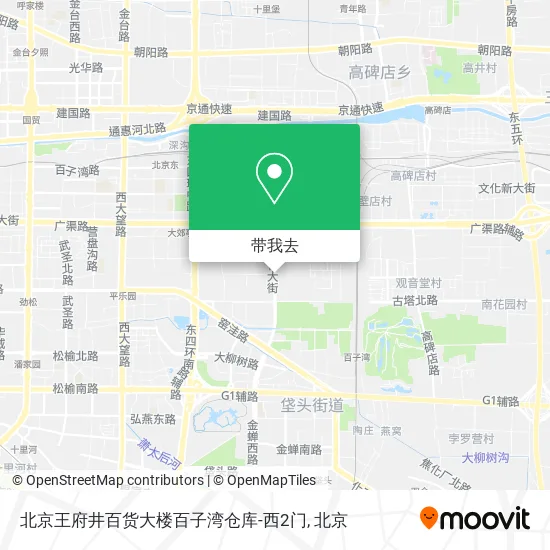北京王府井百货大楼百子湾仓库-西2门地图