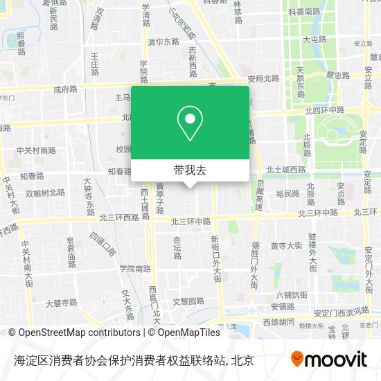 海淀区消费者协会保护消费者权益联络站地图