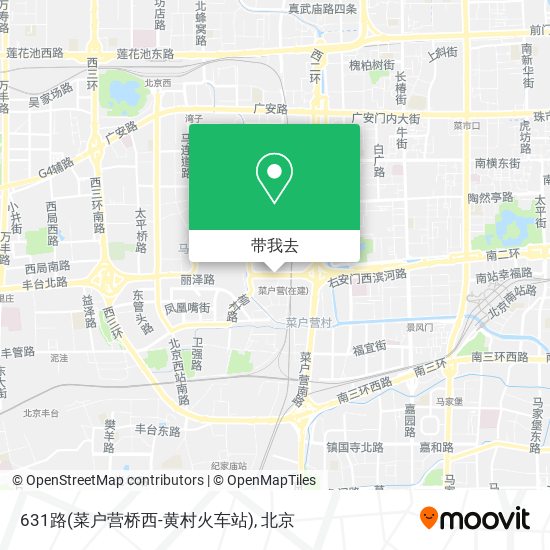 631路(菜户营桥西-黄村火车站)地图