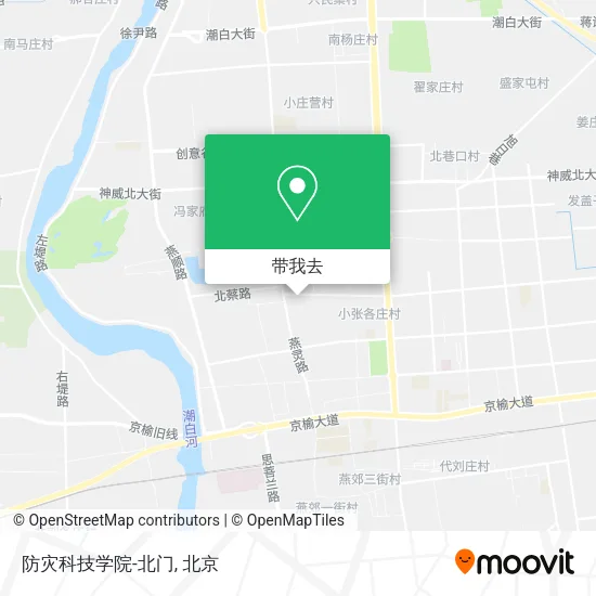 防灾科技学院-北门地图