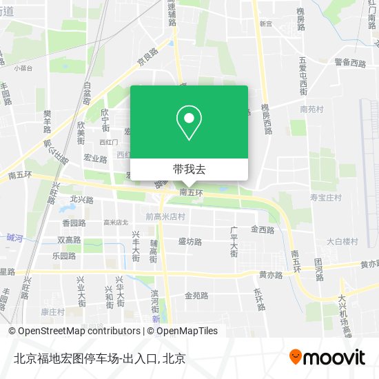 北京福地宏图停车场-出入口地图