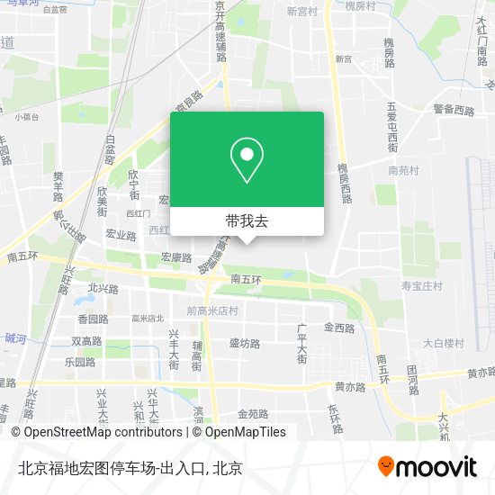 北京福地宏图停车场-出入口地图