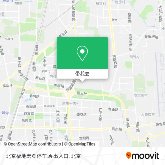 北京福地宏图停车场-出入口地图
