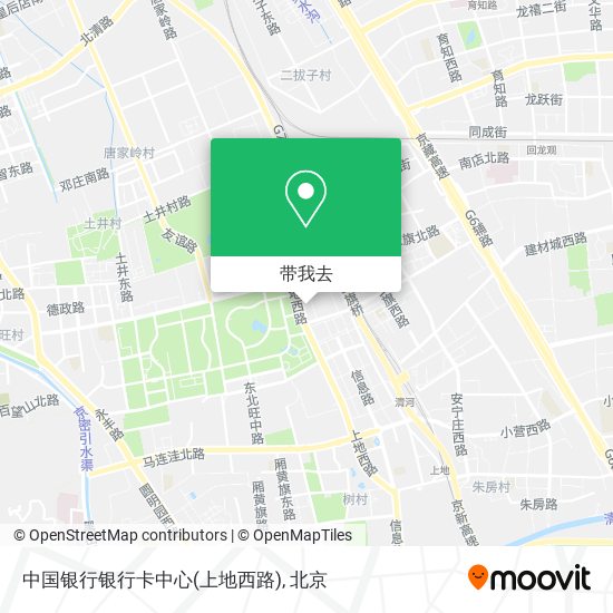 中国银行银行卡中心(上地西路)地图