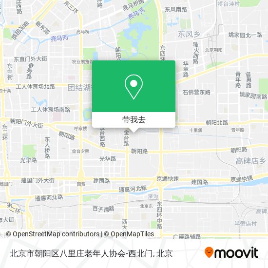 北京市朝阳区八里庄老年人协会-西北门地图