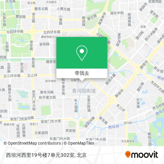 西坝河西里19号楼7单元302室地图