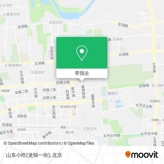 山东小吃(龙锦一街)地图