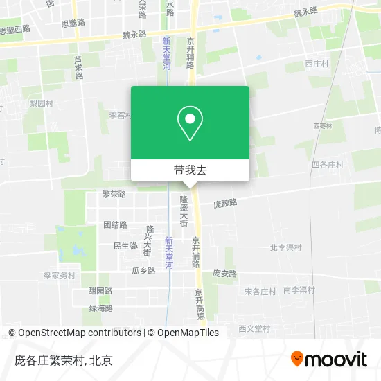 庞各庄繁荣村地图