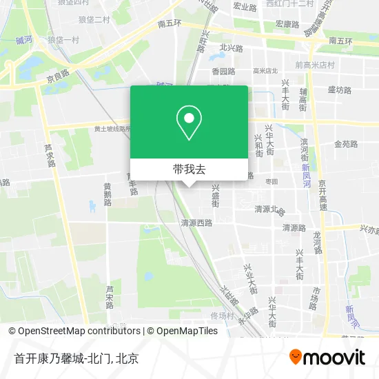 首开康乃馨城-北门地图