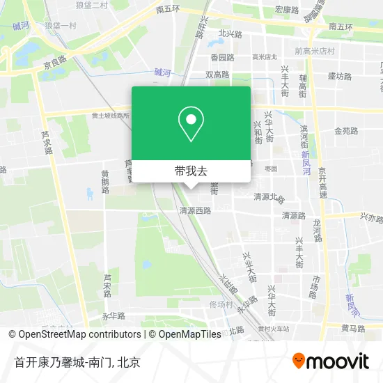 首开康乃馨城-南门地图