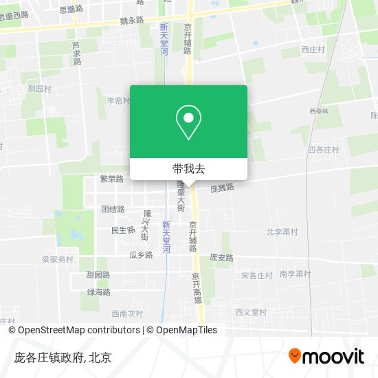 庞各庄镇政府地图