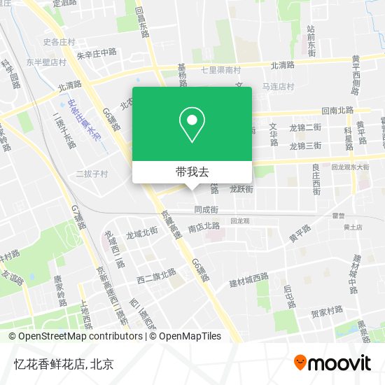 忆花香鲜花店地图