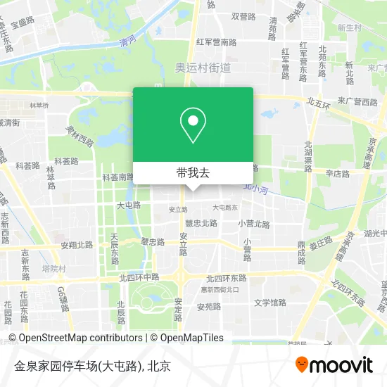 金泉家园停车场(大屯路)地图
