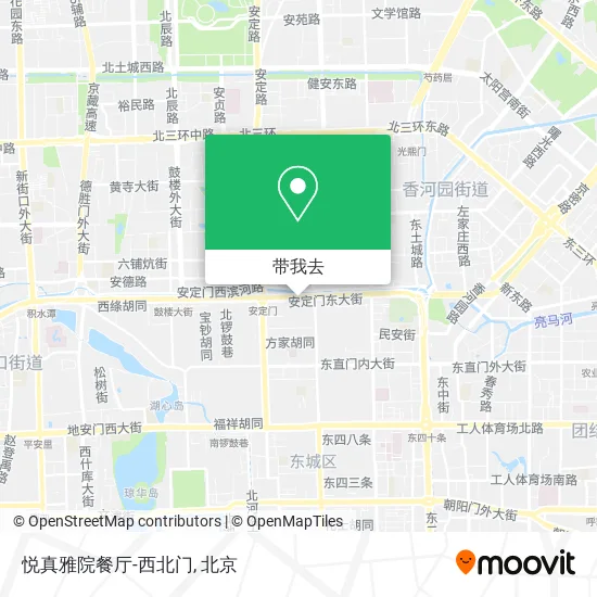 悦真雅院餐厅-西北门地图