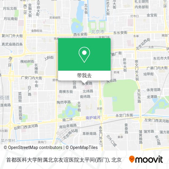 首都医科大学附属北京友谊医院太平间(西门)地图