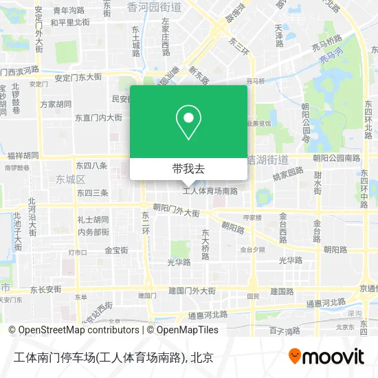工体南门停车场(工人体育场南路)地图