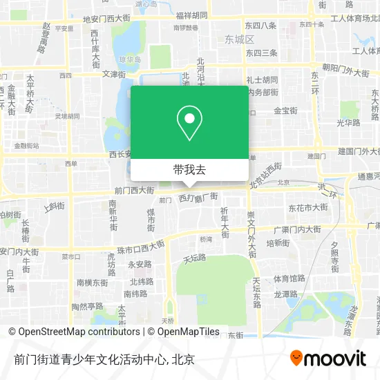 前门街道青少年文化活动中心地图