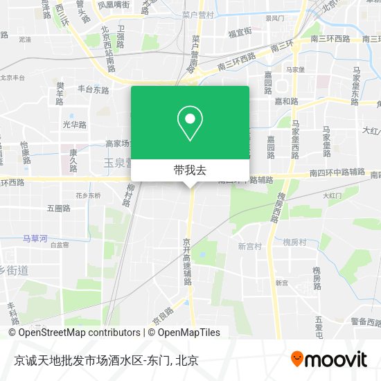 京诚天地批发市场酒水区-东门地图