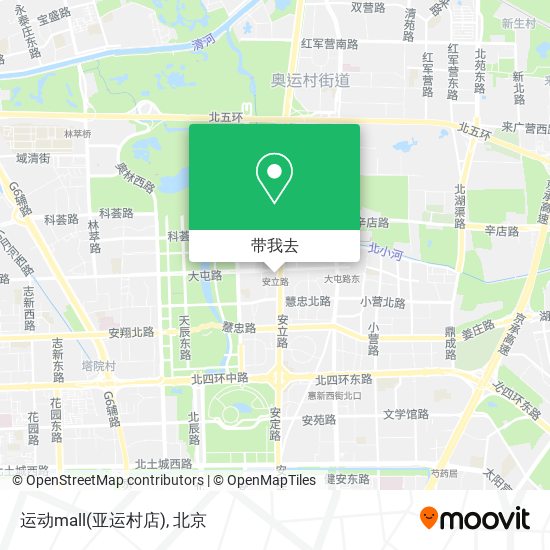 运动mall(亚运村店)地图