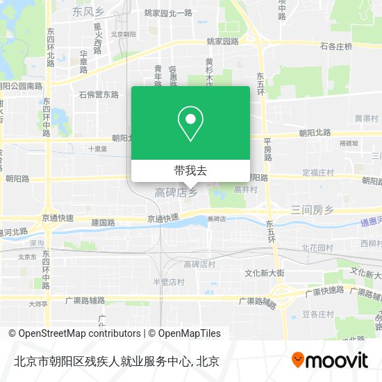 北京市朝阳区残疾人就业服务中心地图