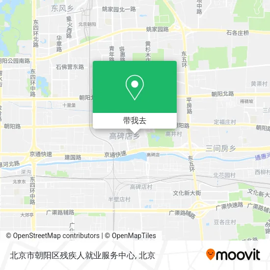 北京市朝阳区残疾人就业服务中心地图
