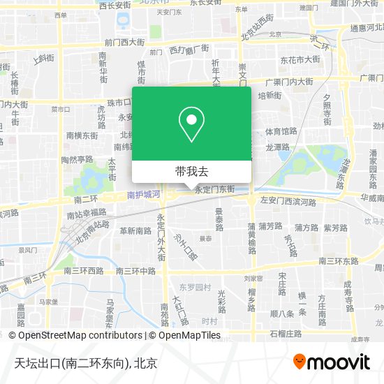 天坛出口(南二环东向)地图