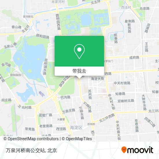 万泉河桥南公交站地图
