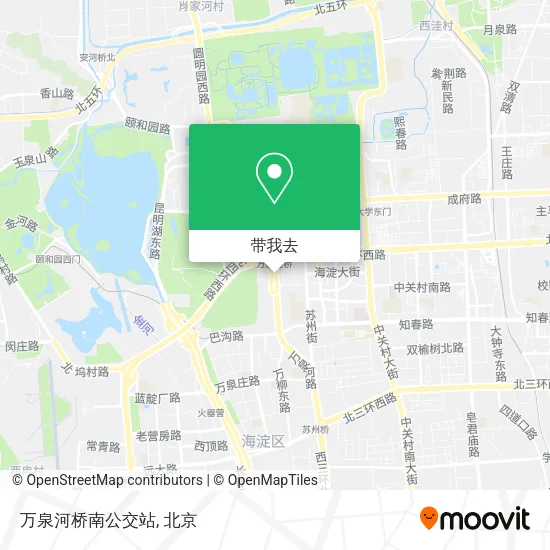 万泉河桥南公交站地图