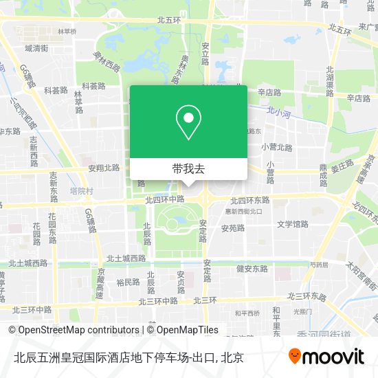 北辰五洲皇冠国际酒店地下停车场-出口地图