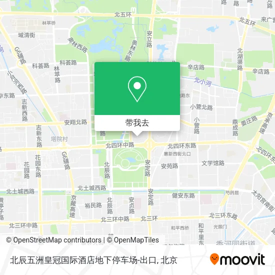 北辰五洲皇冠国际酒店地下停车场-出口地图