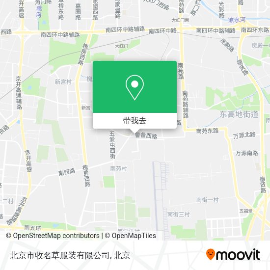 北京市牧名草服装有限公司地图