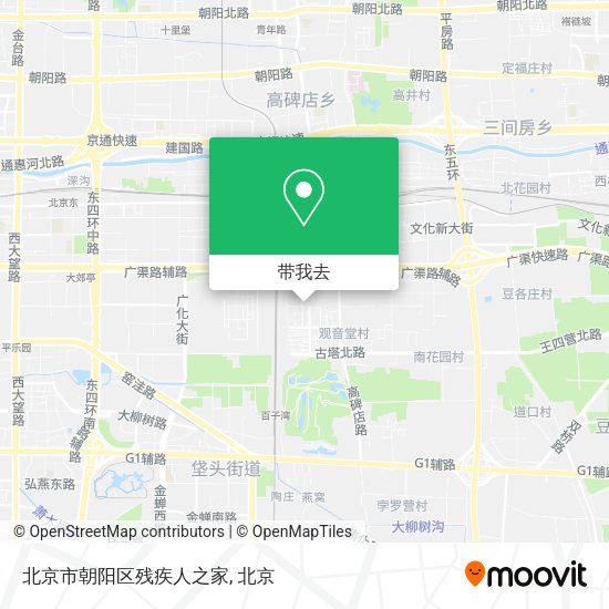 北京市朝阳区残疾人之家地图