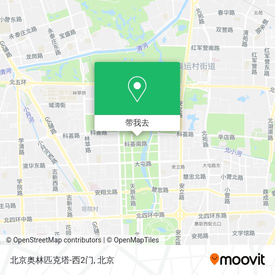 北京奥林匹克塔-西2门地图