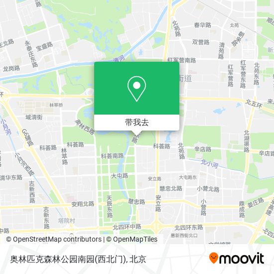 奥林匹克森林公园南园(西北门)地图