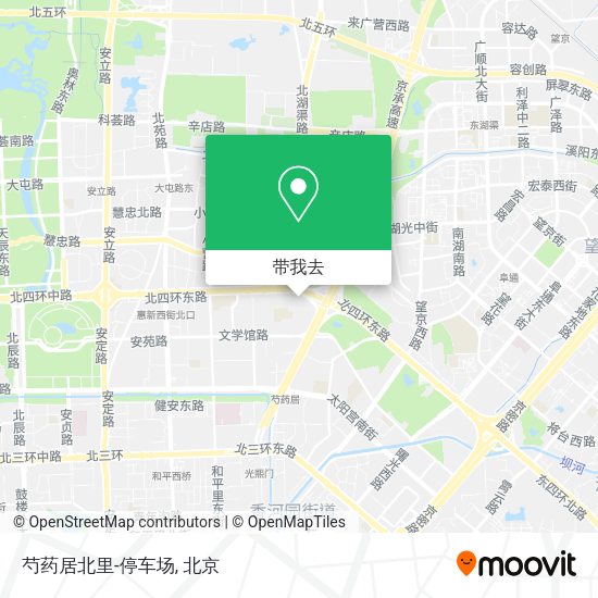 芍药居北里-停车场地图