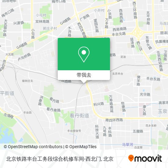 北京铁路丰台工务段综合机修车间-西北门地图