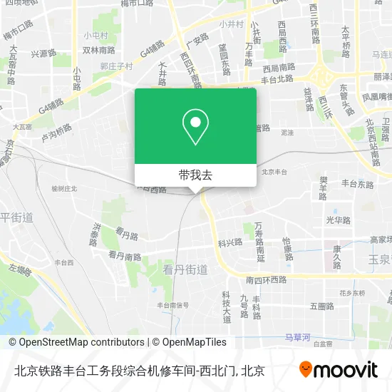 北京铁路丰台工务段综合机修车间-西北门地图