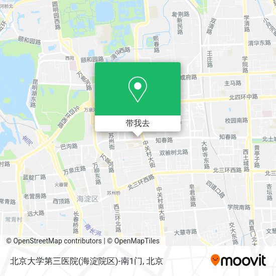 北京大学第三医院(海淀院区)-南1门地图