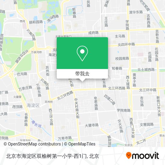 北京市海淀区双榆树第一小学-西1门地图