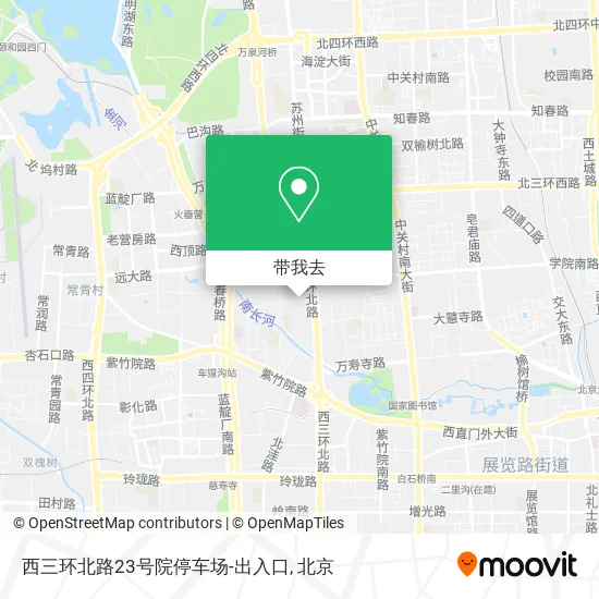 西三环北路23号院停车场-出入口地图