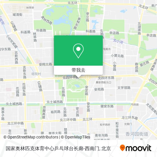 国家奥林匹克体育中心乒乓球台长廊-西南门地图