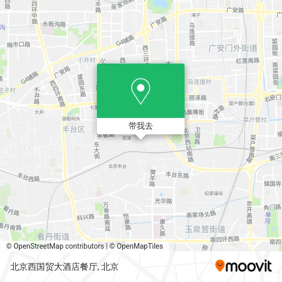 北京西国贸大酒店餐厅地图