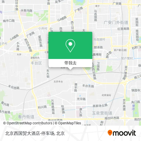北京西国贸大酒店-停车场地图