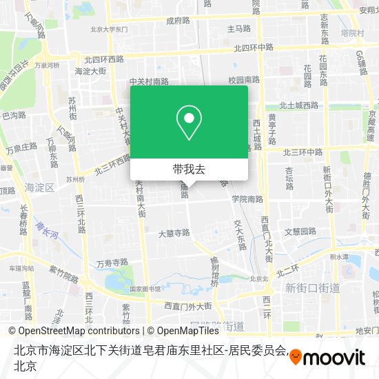 北京市海淀区北下关街道皂君庙东里社区-居民委员会地图