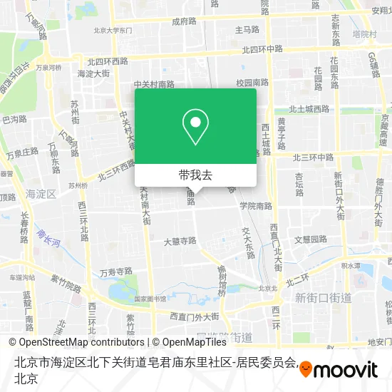 北京市海淀区北下关街道皂君庙东里社区-居民委员会地图