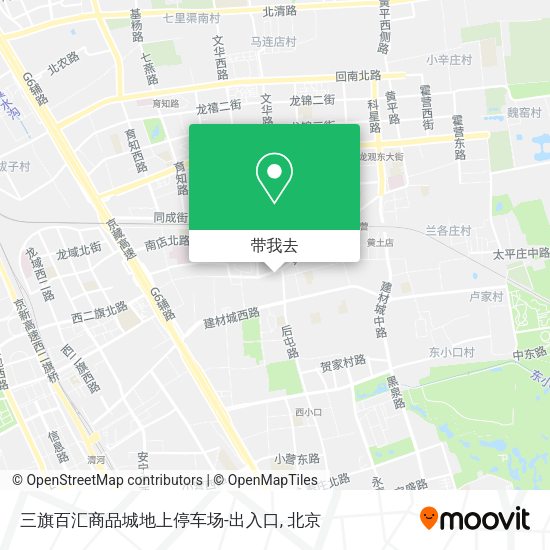 三旗百汇商品城地上停车场-出入口地图