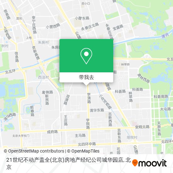 21世纪不动产盖全(北京)房地产经纪公司城华园店地图