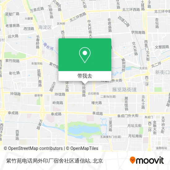 紫竹苑电话局外印厂宿舍社区通信站地图