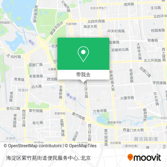 海淀区紫竹苑街道便民服务中心地图